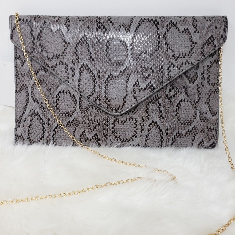 Faux Snake Skin Clutch and belt